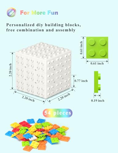 Roxenda Cube de Vitesse Magique 3x3 avec Briques Puzzle Cube avec Blocs de Construction Créatifs Puzzle 3D Rapide et Amu