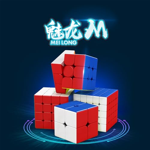 MOYU Meilong M Speed ​​Cube Cube Magique Magnétique | Hobbyistes en Herbe | Histoire d'Évasion 3D | (4M)
