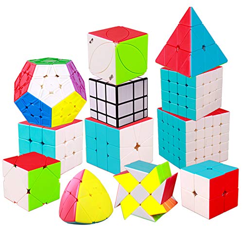 <think>
</think>
Speed Cube Set WCA Compétition 2x2 3x3 4x4 5x5 Pyraminx Megaminx Skewb SQ1 avec Sac de Rangement pour