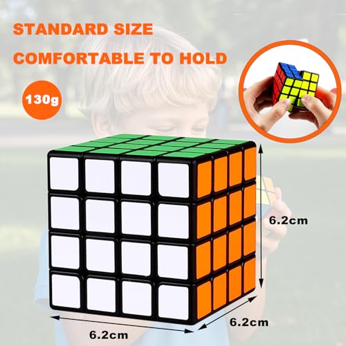 EACHHAHA Cube Magique 4x4, Professionnel Haute tolérance aux pannes, Cadeau d'anniversaire=idéal pour Professionnels et 