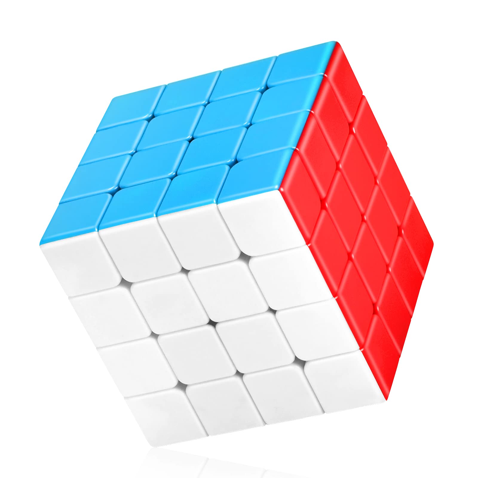 Cube de Vitesse 4x4x4 TOYESS Stickerlesspour Enfants et Adultes (4x4 Sans Autocollant) Noel