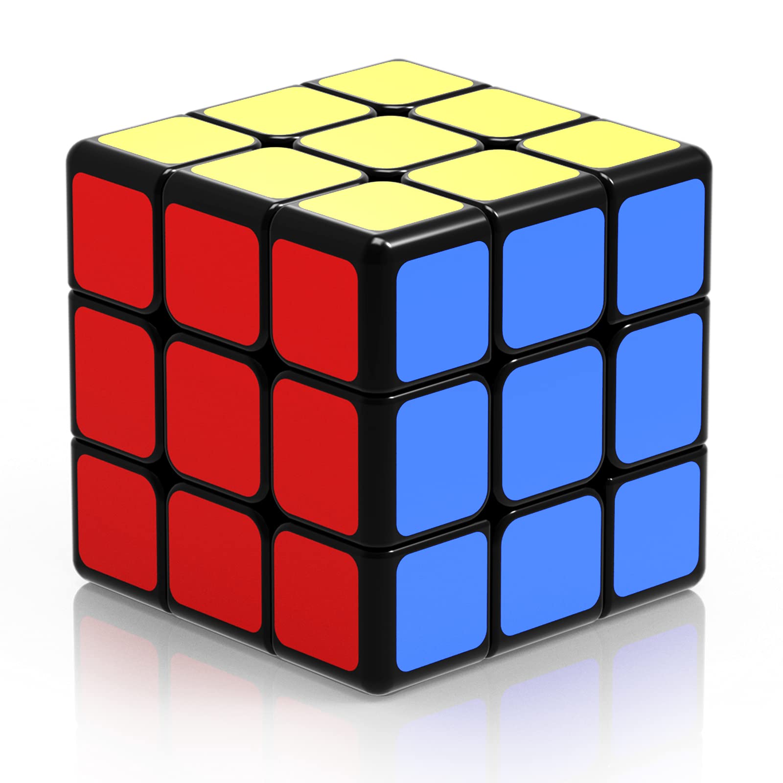 ROXENDA Cube de Vitesse 3x3 Speed Cube Super-Durable avec Couleurs Vives pour Débutants et Compétiteurs (3x3x3)