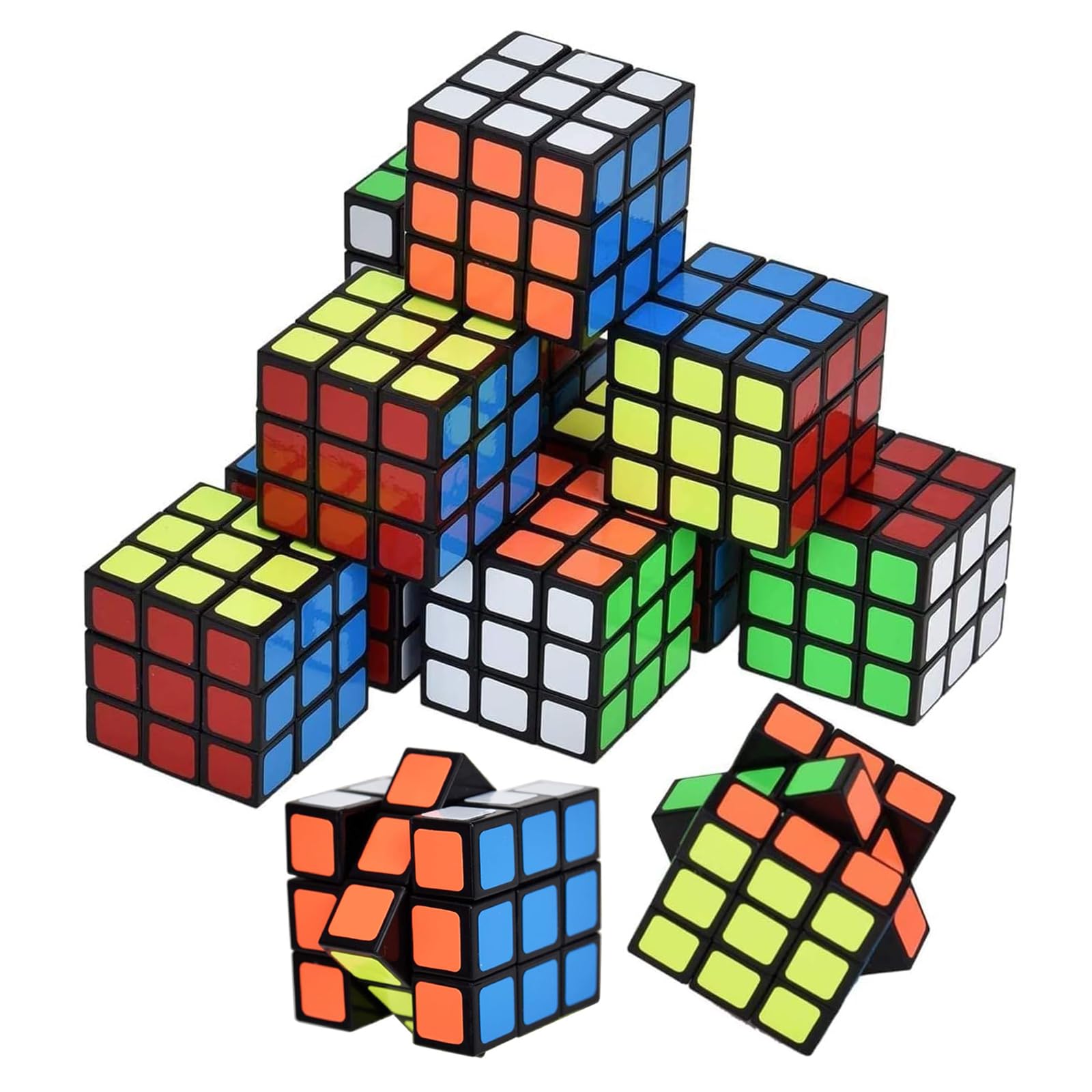 Cube Magique 12 Pièces 3 * 3 * 3cm pour Enfants Enseignement Éducatif Jeux de Casse-Tête