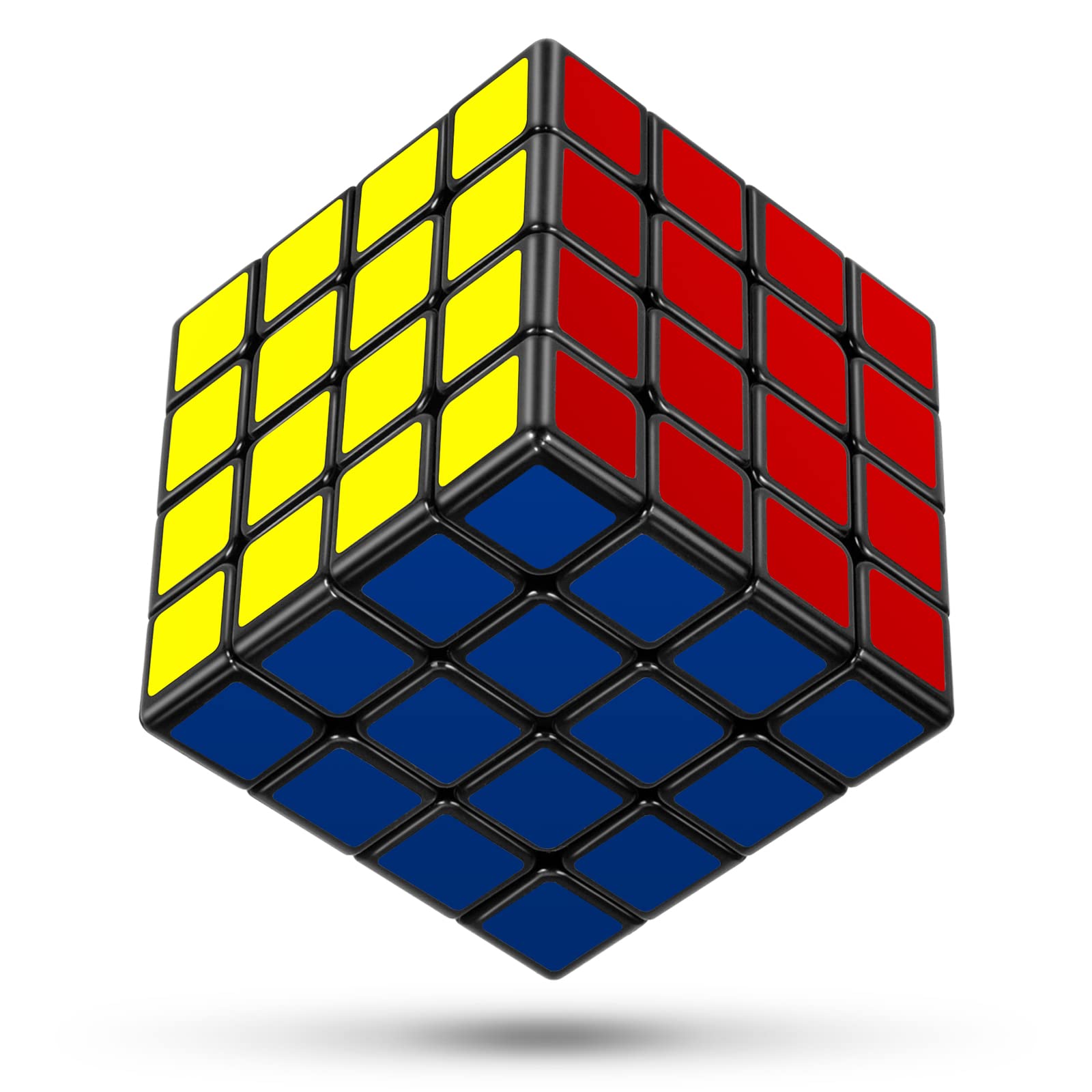 ESSALOO Cube Magique 4x4 Noir pour Professionnels et Amateurs, Jeux de SpeedCube 4x4 Cadeaux pour Hommes et Garçons, Mei